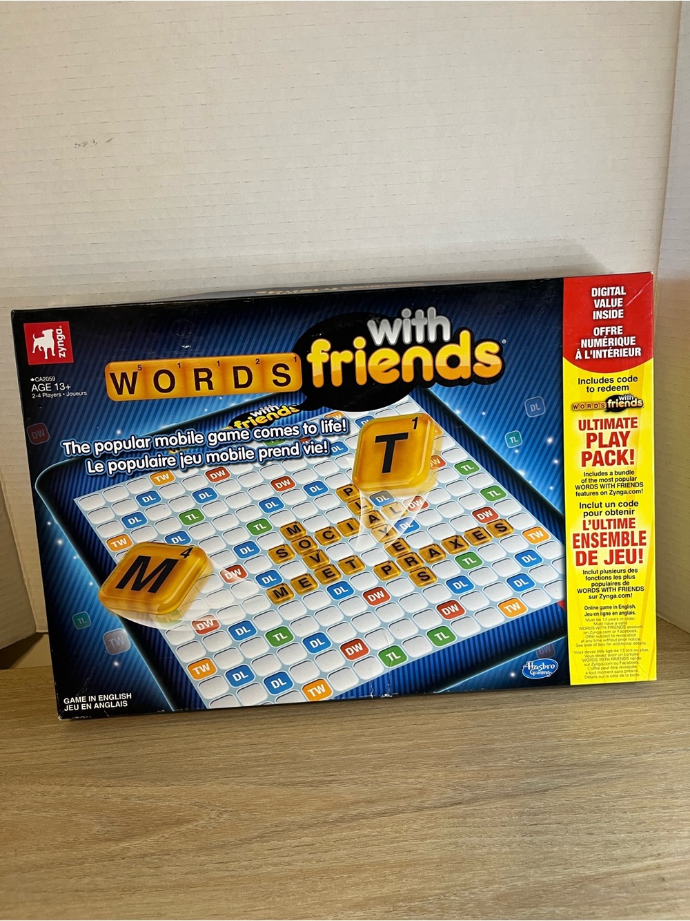 Hasbro Words With Friends Board Game - Blue, Yellow, Red
